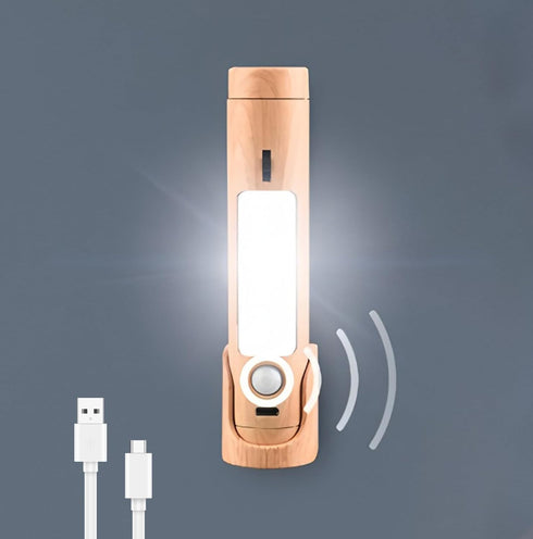 Gusweet Motion Sensor Lights Indoor, Wooden Hallway Rechargeable LED Wireless Battery Operated Wall