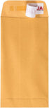 JAM PAPER #7 Coin Business Envelopes, 3 1/2 x 6 1/2, Brown Kraft Manila, 50/Pack with Peel and Seal Closure