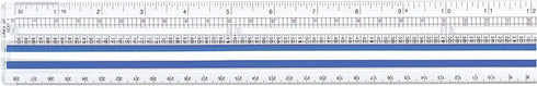 Westcott Data Processing Magnifying Ruler, 12-Inches, Clear (14125)
