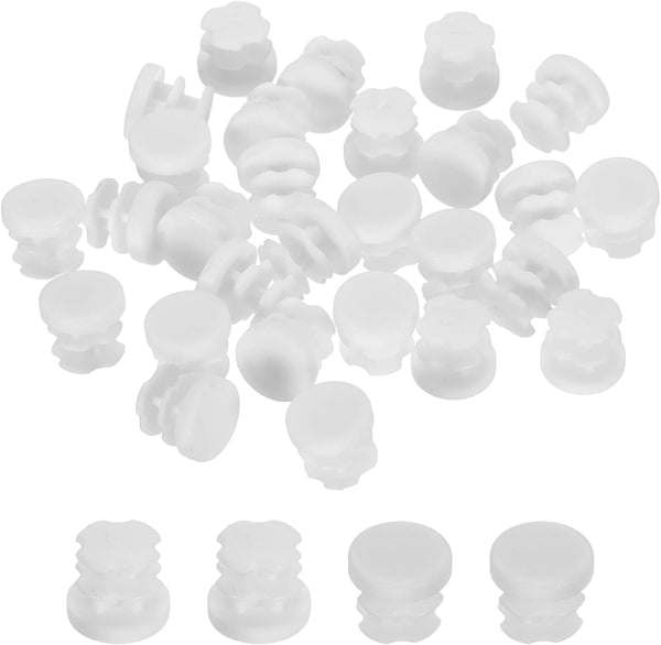 uxcell 30Pcs 3/8"(9.5mm) Plastic Hole Plug, Round Tubing Inserts, Furniture End Cap