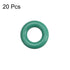 uxcell Fluorine Rubber O-Rings, 6mm OD 3mm ID 1.5mm Width FKM Seal Gasket for Vehicle Machinery Plumbing, Green, Pack of 20