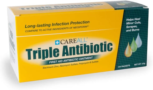 CareAll Triple Antibiotic Ointment 0.9gr (144 Pack) - First Aid Ointment for Minor Cuts, Scrapes, Burns, Prevents