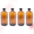 KICHOUSE 4pcs Round Glass Bottles Cap Reusable Glass Bottles for Candle Jars