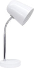 Simple Designs LD1075-OFF 15.28" Sleek Essentials Minimalist Metal Desk Task Lamp, for