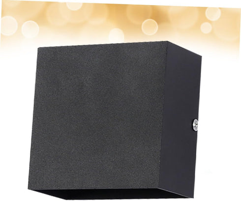 balacoo Square LED Wall Lamp Modern Black Wall Sconce for Indoor Use Stylish Lighting Decor for Living Room Bedroom