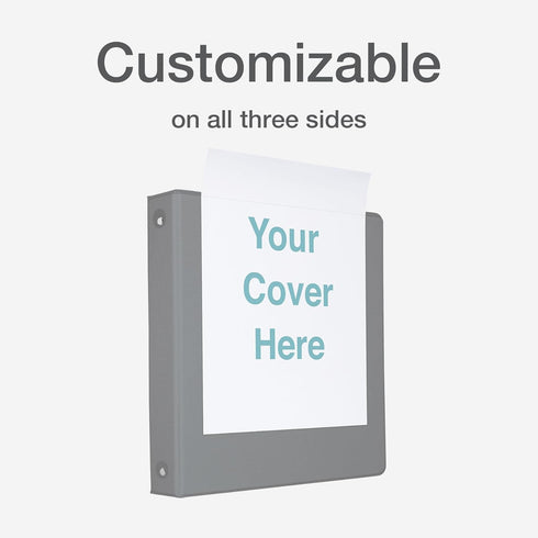 Cardinal 3 Ring Binders, 2 Inch, Round Rings, Holds 475 Sheets, ClearVue Presentation View, 4 Pack