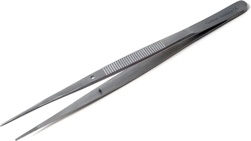 High Precision Lab Tweezers, 6" (15.2 cm) Fine Strong Point Stainless Steel