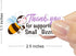 Thank You for Supporting My Small Bzzness Stickers - Handmade Small Shop Stickers, 500 Labels Per Roll