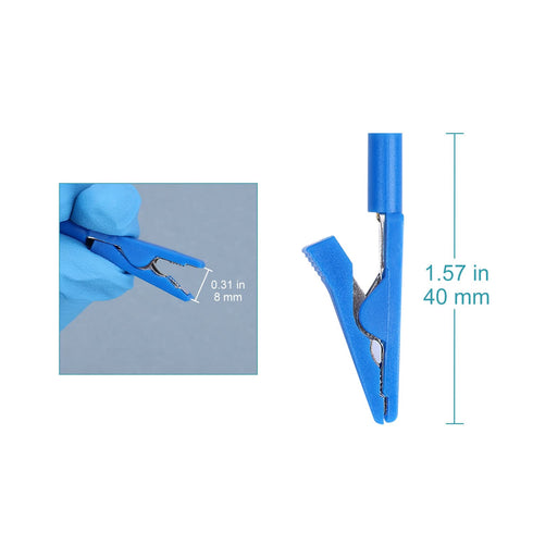 stonylab Gator Clip for Electrode Holder, Simple Designed Nickel Plated Copper Gator Clip for Electrolytic Cell Electrode