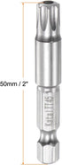 4pcs TT45 Star 7 Point Screwdriver Bit 1/4" Hex Shank 2" Length Magnetic Security Torx Screw Driver Power Tool by HARFINGTON