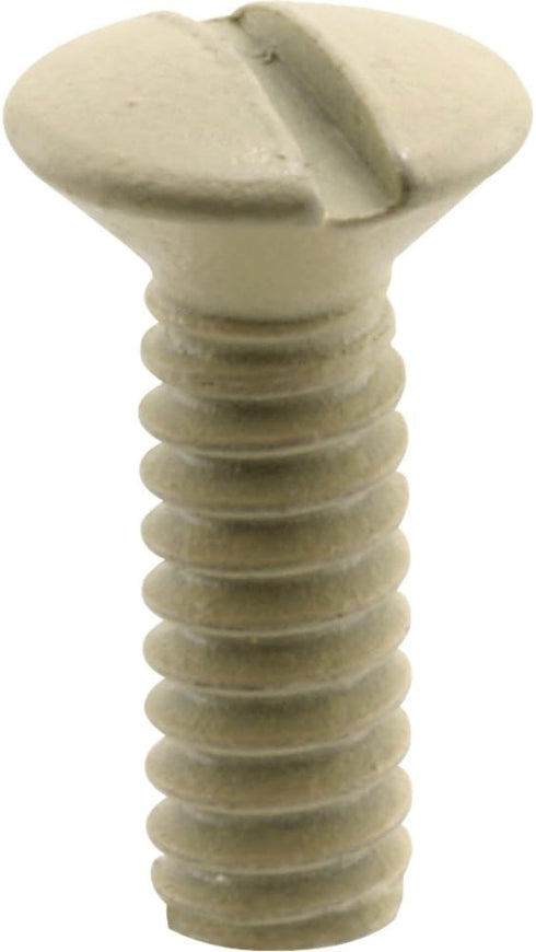 Prime-Line U 9015 Switch Plate Cover Screw, #6-32 x 1/2 In., Ivory Finish (100 Pack)