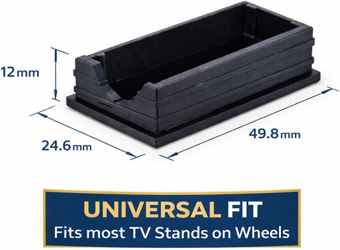 ToolixOne 49.8 24.6 mm (2 Pack) (2) Replacement Wheels for TV Stand End Cap Plug Insert (Not a Wheel) x for TV Stand on