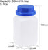 uxcell 5pcs Plastic Lab Chemical Reagent Bottle 500ml/16.9oz Wide Mouth Liquid Storage Container