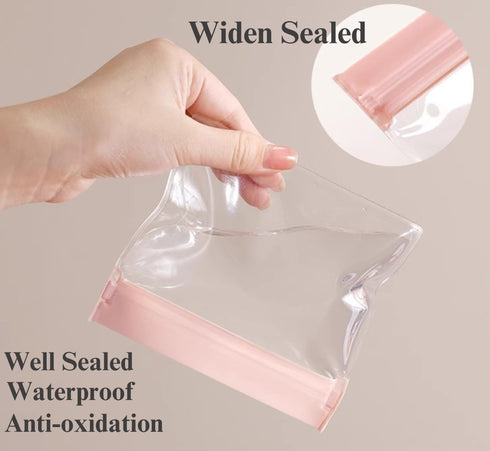 25 PCS Anti Tarnish Jewelry Bags, Transparent Sealable Ziplock Storage Pouches for Jewelry, 2.7"x3.9"