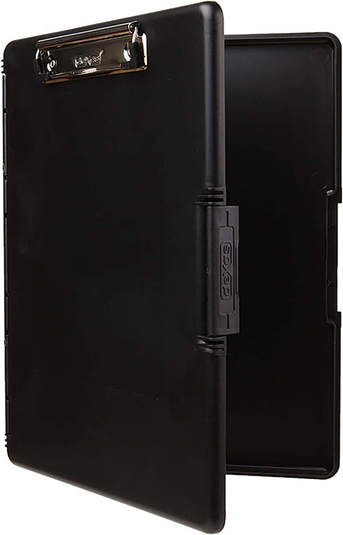 Dexas Slimcase 2 Storage Clipboard with Side Opening, Black, Office Supplies Clipboards to Organize, Carry and Store
