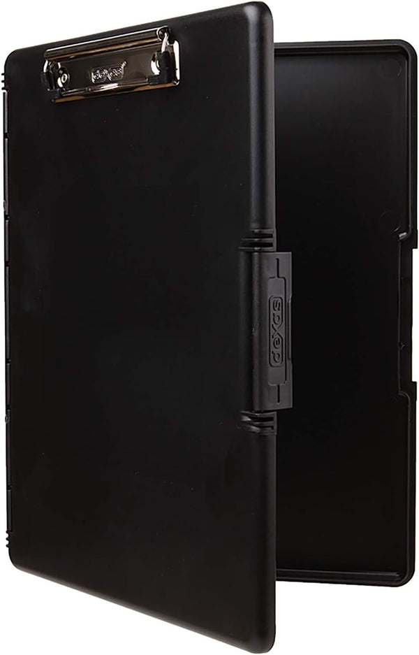 Dexas Slimcase 2 Storage Clipboard with Side Opening, Black, Office Supplies Clipboards to Organize, Carry and Store