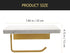 Bathroom Wall Mounted Marble Tissue Roll Holder with Shelf Modern Design for Keys Phone Items Stylish Toilet Paper