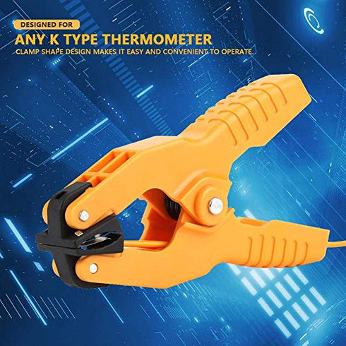 K-Type Thermocouple Clamp HT-05 Pipe Clamp Temperature Sensor, -40~200/-4~392°F