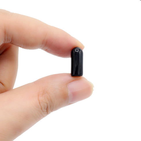 50pcs Rubber Screw Thread Protectors, 3/16 inch ID Round End Cap Covers, Flexible Tube Caps, 15 mm Long (Black)