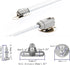 80N/18 lb Gas Strut Cabinet Hinge Safety Lift Support, 6" Length, 4 Set, Silver
