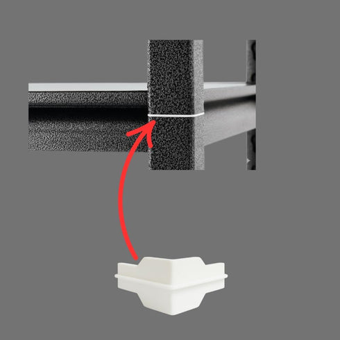EMALPE (4 Whalen Post Insert Corner Connector for Shelving Costco PCS) (White)