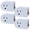 Fosmon ON/Off Switch, Grounded Outlet Switch (4 Pack), 3 Prong Electric Switch Adapter, ETL Listed