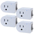 Fosmon ON/Off Switch, Grounded Outlet Switch (4 Pack), 3 Prong Electric Switch Adapter, ETL Listed