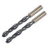 uxcell 2 Pcs Straight Shank Twist Drill Bits 13.5mm High Speed Steel 4341 for Stainless Steel, Alloy, Metal, Plastic,