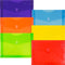 JAM PAPER Plastic Expansion Envelopes - 9 3/4 x 13 with 2 Inch Expansion, Assorted Colors, 6/Pack