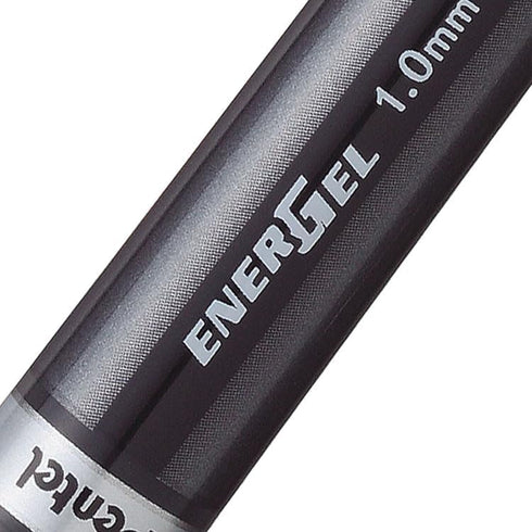 Pentel BL30A EnerGel NV Liquid Gel Pen, 1mm, Black Barrel, Black Ink, Dozen