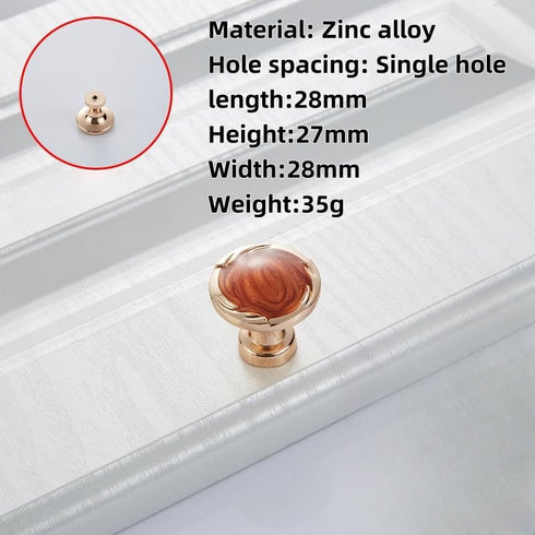 SANCHAKOU 8-Pack Zinc Alloy Handles Drawer Knob Handle Round Handle Single Hole Handle Bedside Table Handle Small