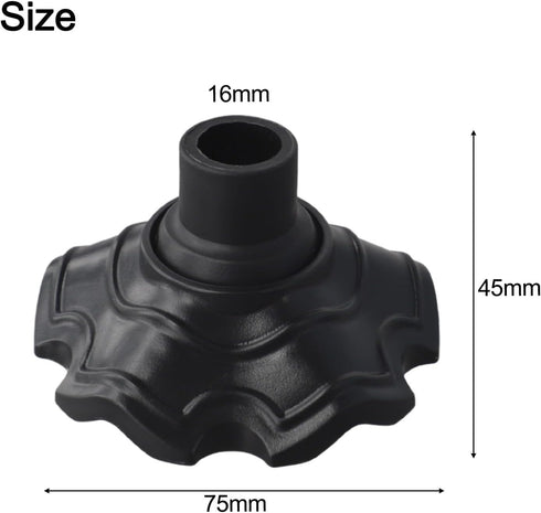Generic 4Pcs Black(16mm) Camping Chair Foot Pads, Anti-Slip Base Protectors, Outdoor Folding Chair Leg Covers