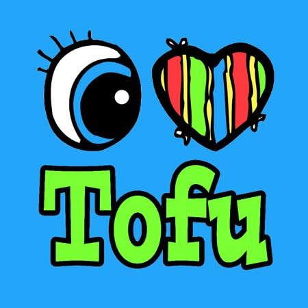 3dRose 12 Inch Bright Eye Heart I Love Tofu Ceramic Tile
