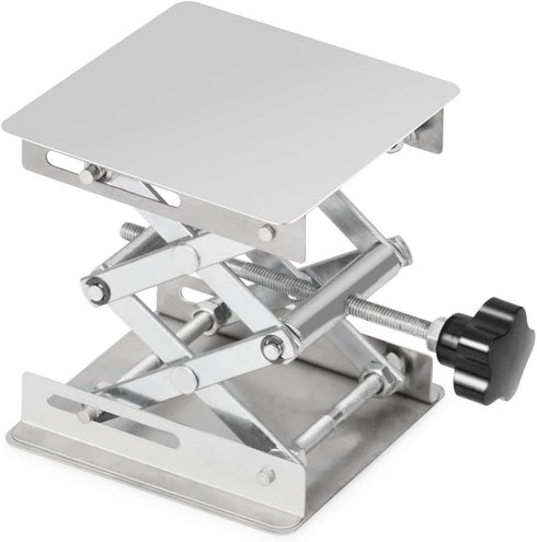 Stonylab 4"x4" Lab Scissors Jack, 100 x 100mm Stainless Steel Laboratory Support Lift Stand