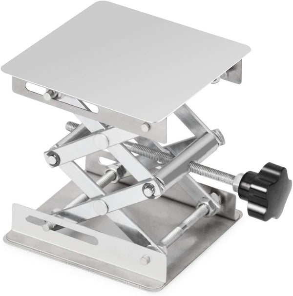 Stonylab 4"x4" Lab Scissors Jack, 100 x 100mm Stainless Steel Laboratory Support Lift Stand