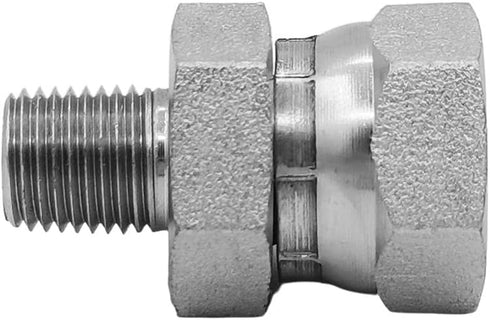 (2-PACK) 1404-04-08 Hydraulic Hose Adapter Fitting, 1/4" Male x 1/2" Female Swivel, Carbon Steel