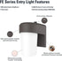1-Light HALO FE Bronze LED Outdoor Lantern Sconce with Dusk to Dawn