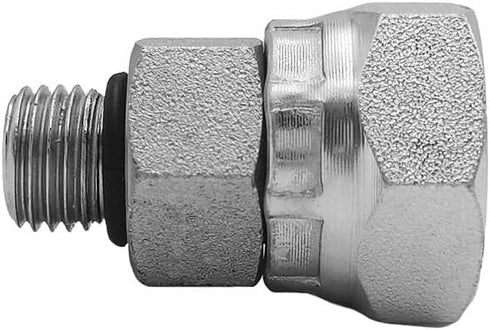 (2-PACK) 6900-04-06-O Hydraulic Hose Adapter Fitting: 1/4" Male O-Ring Boss to 3/8" NPSM Female Pipe