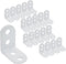 20pcs Heavy Duty Iron L Bracket Joint Right Angle Bracket for Floating Shelf Wood Table Top, White (29x29x18mm)