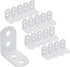 20pcs Heavy Duty Iron L Bracket Joint Right Angle Bracket for Floating Shelf Wood Table Top, White (29x29x18mm)