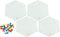 PATIKIL Self-Adhesive Hexagon Felt Board Tiles, 4 Pack with Push Pins for Home Office Decor, White