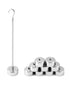 QWORK Slotted Mass Set - 2 Sets of Chromium-Plated Metal Weights, Total 1000g with Hanger