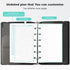 CAGIE A7 Small Binder Notebook, Removable Pages, Hardcover Spiral Refillable Notebooks, 4x5.7 Inch, Grey