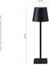 15-Inch 3 Dimming, 48 1200mAh Elements Rechargeable LED Metal Lamp with Touch Control - Light Colors, Stepless LED