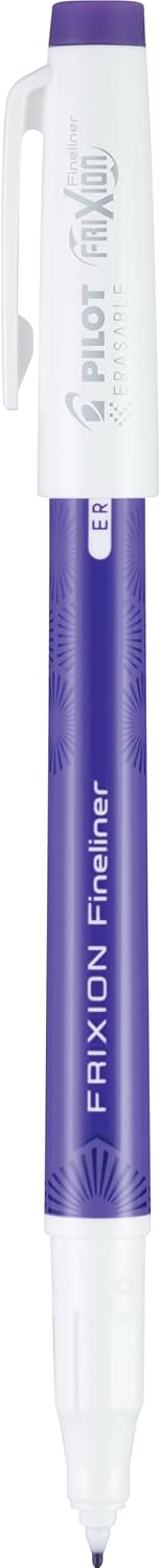 Pilot FriXion Fineliner Erasable Marker Pens, Fine Point, Pack of 12, Purple