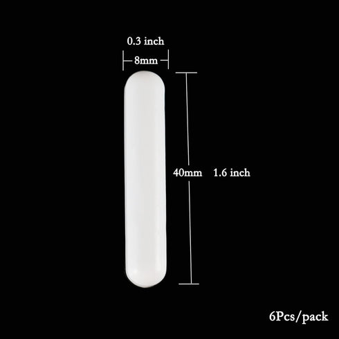 LABALPHA 6Pcs PTFE Magnetic Stirrer Mixer Stir Bar, 40mm/1.57 inch Magnetic Stir Bar
