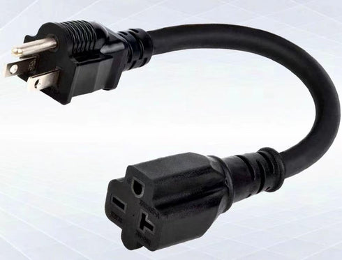 Nema 5-15P to 6-20R 12AWG Heavy Duty EV Charging Power Adapter Cable, 1 Foot