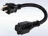 Nema 5-15P to 6-20R 12AWG Heavy Duty EV Charging Power Adapter Cable, 1 Foot