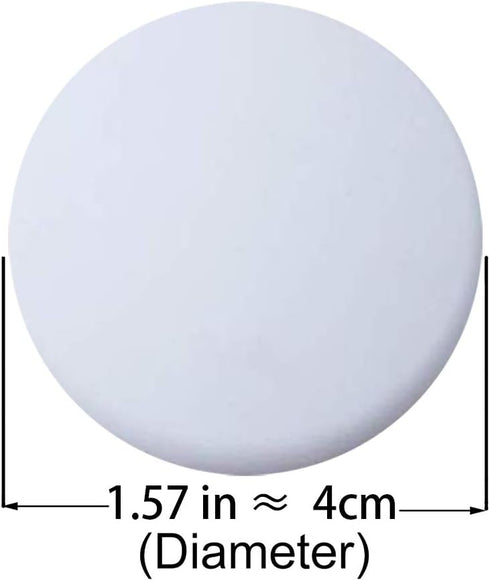 Door Knob Wall Shield, 6PCS White Round Soft Rubber Wall Protector Self Adhesive Bumper (1.57 Inch)