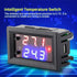 DC 12V All Purpose Digital Temperature Controller Thermostat with Sensor, Programmable Dual Color LED Display